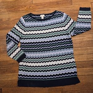 LOFT Chevron Patterned Sweater
